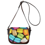 Colorful Macarons Print Saddle Bag