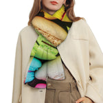 Colorful Macarons Print Scarf