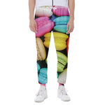 Colorful Macarons Print Scuba Joggers