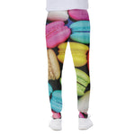 Colorful Macarons Print Scuba Joggers