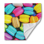 Colorful Macarons Print Silk Bandana