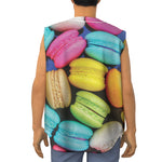 Colorful Macarons Print Sleeveless Baseball Jersey