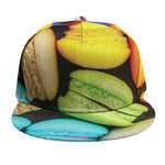 Colorful Macarons Print Snapback Cap