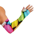 Colorful Macarons Print Sun Protection Arm Sleeves