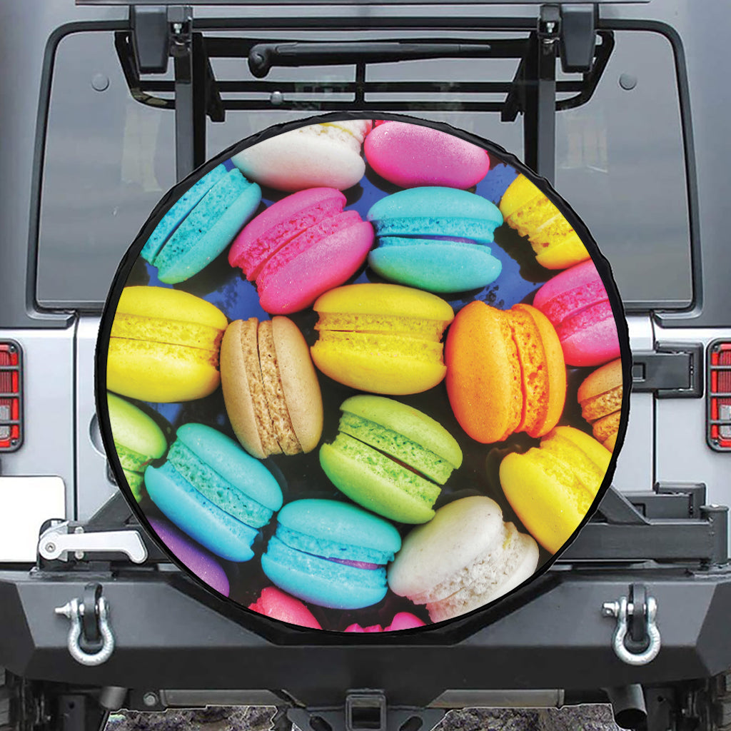 Colorful Macarons Print Tire Cover