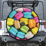 Colorful Macarons Print Tire Cover With Camera Hole