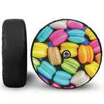 Colorful Macarons Print Tire Cover With Camera Hole