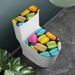 Colorful Macarons Print Toilet Lid And Tank Cover Set