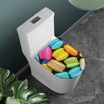 Colorful Macarons Print Toilet Lid Cover