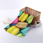 Colorful Macarons Print Towel