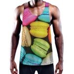 Colorful Macarons Print Training Tank Top