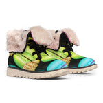Colorful Macarons Print Winter Boots