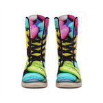 Colorful Macarons Print Winter Boots