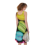 Colorful Macarons Print Women's Sleeveless Dress
