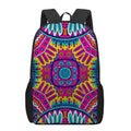 Colorful Mandala Bohemian Pattern Print 17 Inch Backpack