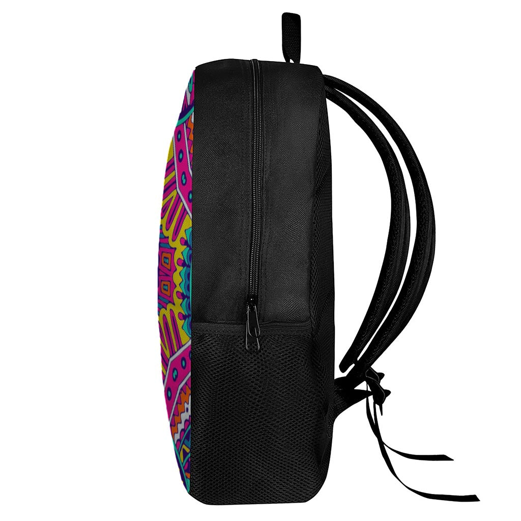 Colorful Mandala Bohemian Pattern Print 17 Inch Backpack