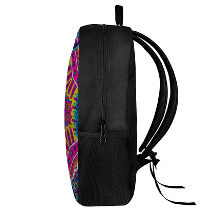 Colorful Mandala Bohemian Pattern Print 17 Inch Backpack