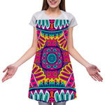 Colorful Mandala Bohemian Pattern Print Adjustable Apron