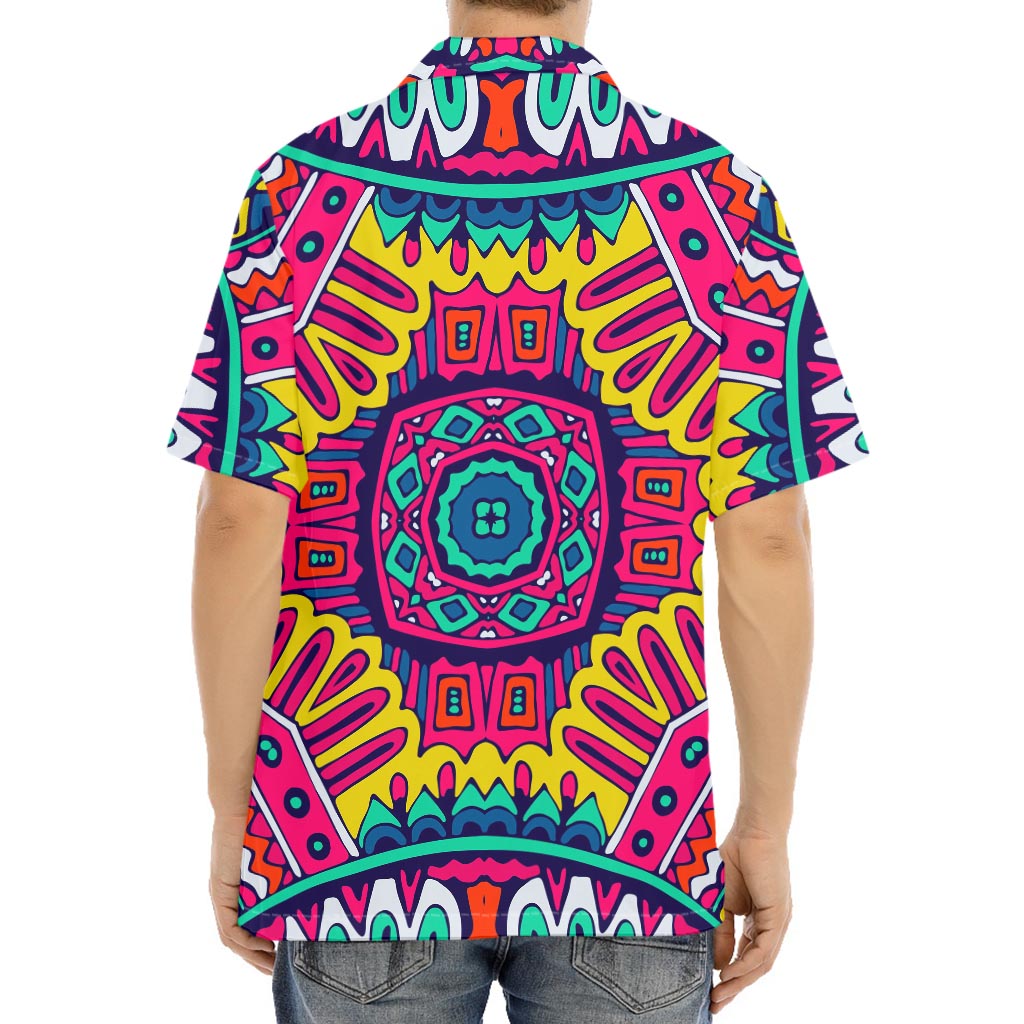 Colorful Mandala Bohemian Pattern Print Aloha Shirt