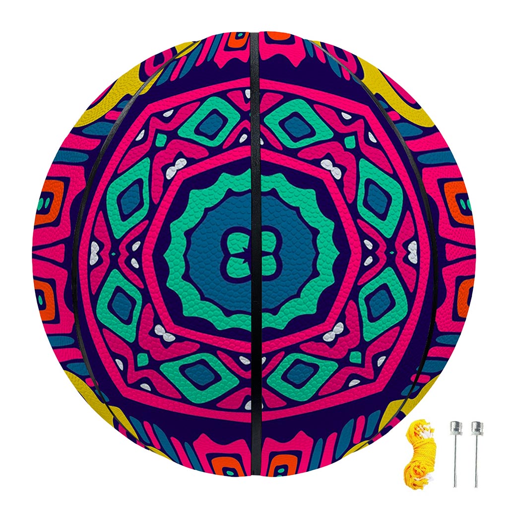 Colorful Mandala Bohemian Pattern Print Basketball