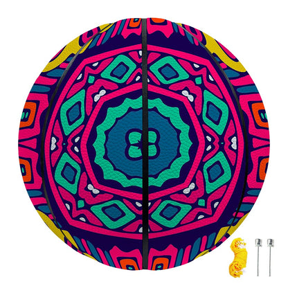 Colorful Mandala Bohemian Pattern Print Basketball