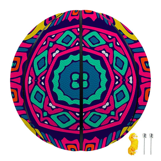 Colorful Mandala Bohemian Pattern Print Basketball
