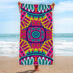 Colorful Mandala Bohemian Pattern Print Beach Towel