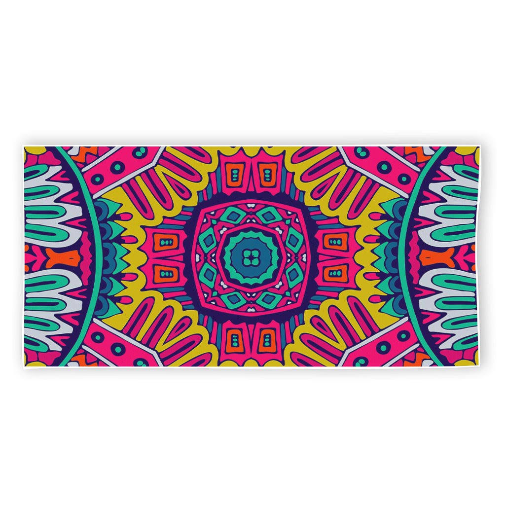 Colorful Mandala Bohemian Pattern Print Beach Towel