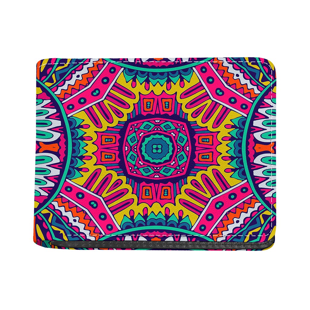 Colorful Mandala Bohemian Pattern Print Bifold Wallet