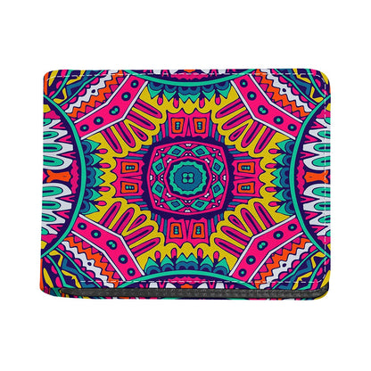 Colorful Mandala Bohemian Pattern Print Bifold Wallet