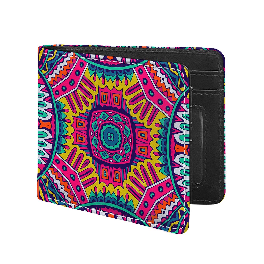 Colorful Mandala Bohemian Pattern Print Bifold Wallet