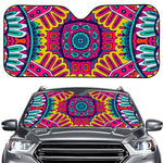 Colorful Mandala Bohemian Pattern Print Car Windshield Sun Shade