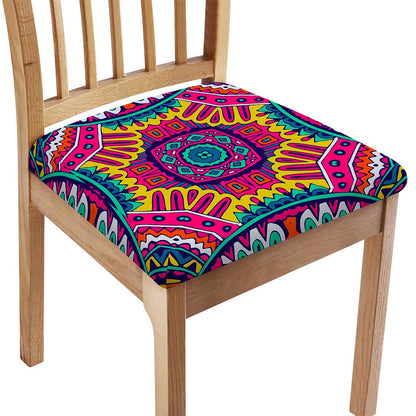 Colorful Mandala Bohemian Pattern Print Chair Cushion Cover