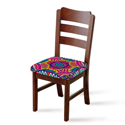 Colorful Mandala Bohemian Pattern Print Chair Cushion Cover