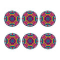 Colorful Mandala Bohemian Pattern Print Coaster Set
