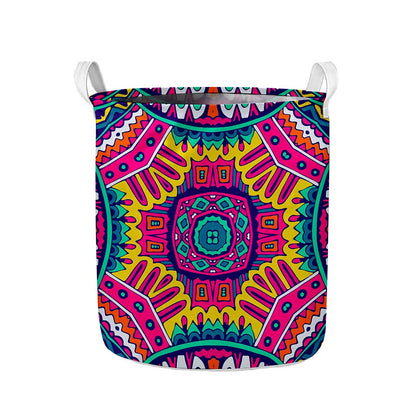 Colorful Mandala Bohemian Pattern Print Collapsible Laundry Basket
