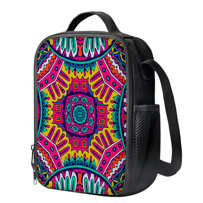 Colorful Mandala Bohemian Pattern Print Crossbody Lunch Bag