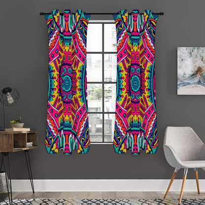 Colorful Mandala Bohemian Pattern Print Curtain