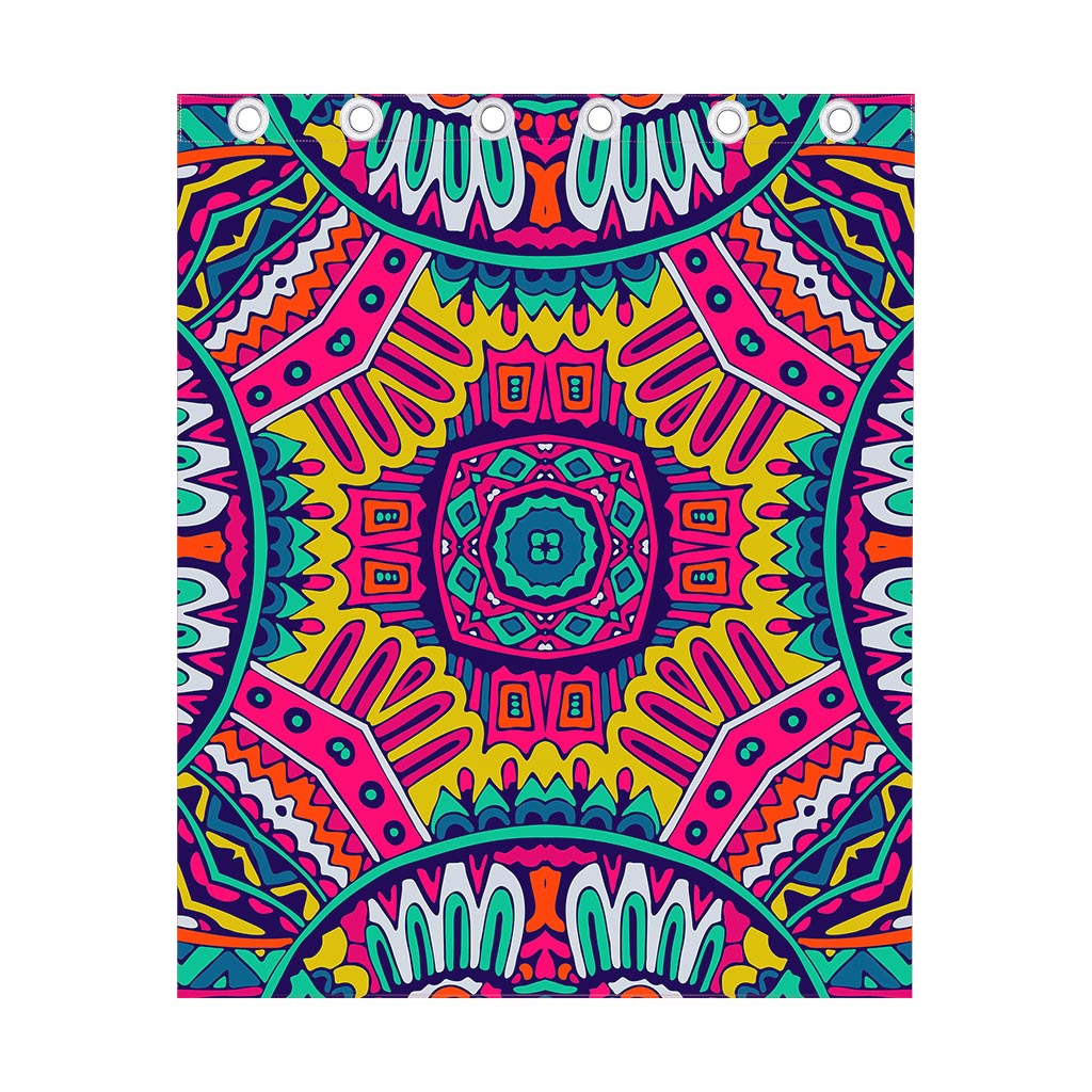 Colorful Mandala Bohemian Pattern Print Curtain