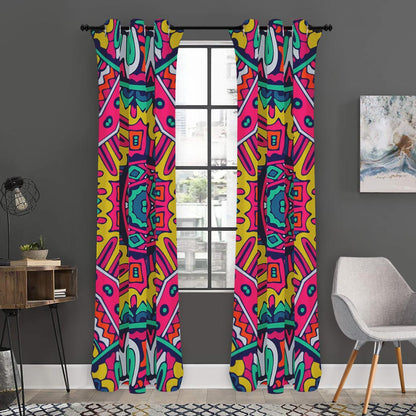 Colorful Mandala Bohemian Pattern Print Curtain