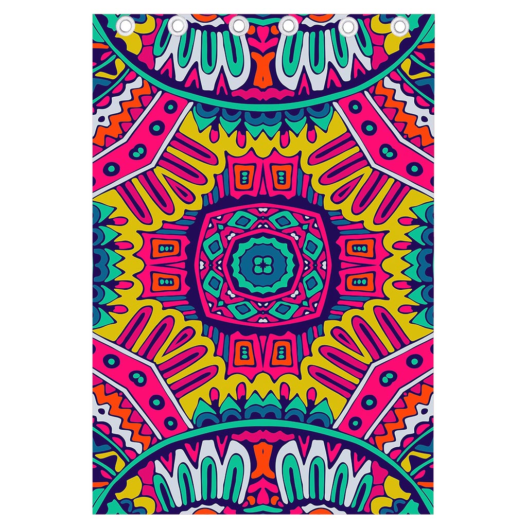 Colorful Mandala Bohemian Pattern Print Curtain