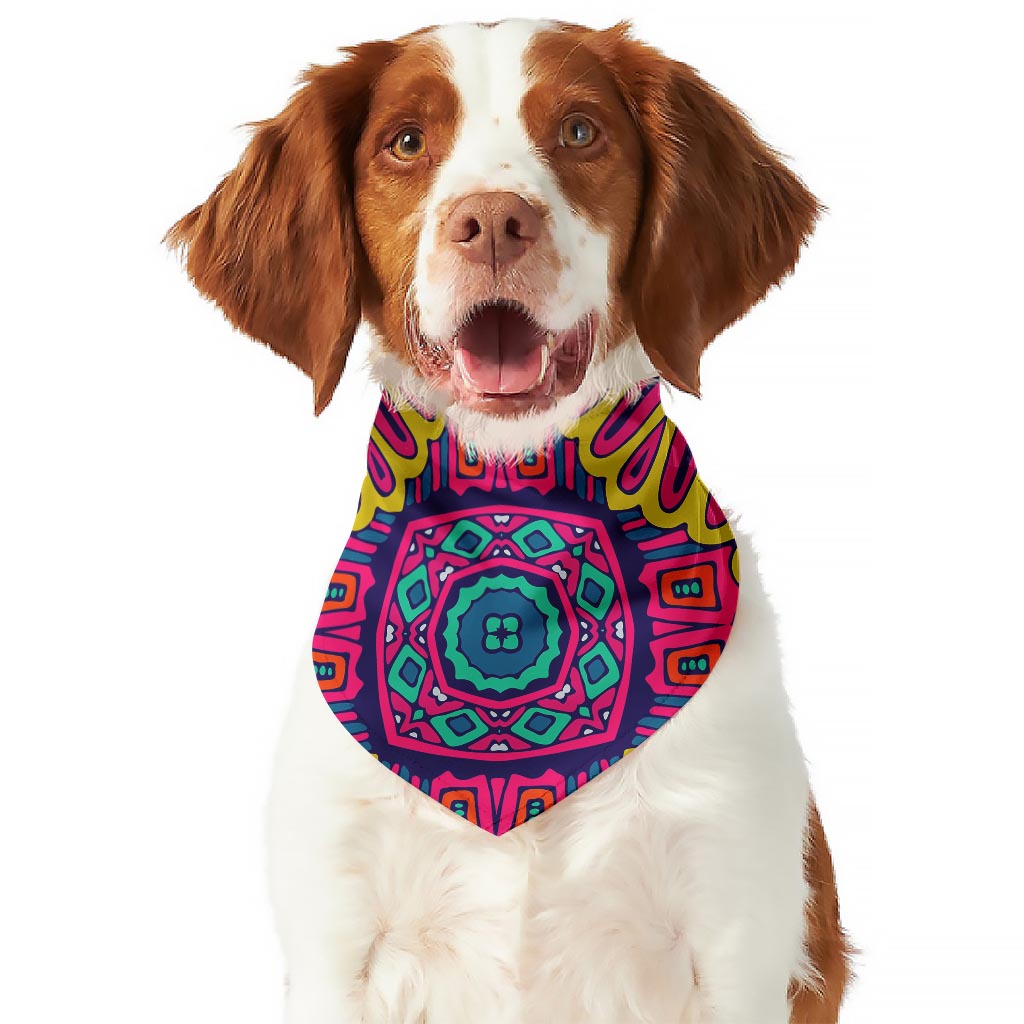 Colorful Mandala Bohemian Pattern Print Dog Bandana