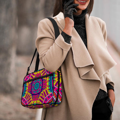 Colorful Mandala Bohemian Pattern Print Double Strap Bible Bag
