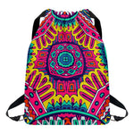 Colorful Mandala Bohemian Pattern Print Drawstring Backpack