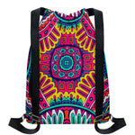 Colorful Mandala Bohemian Pattern Print Drawstring Backpack