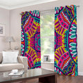 Colorful Mandala Bohemian Pattern Print Extra Wide Grommet Curtains