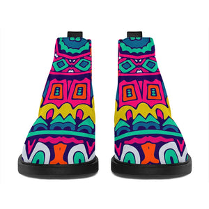 Colorful Mandala Bohemian Pattern Print Flat Ankle Boots