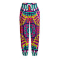 Colorful Mandala Bohemian Pattern Print Fleece Lined Knit Pants