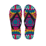 Colorful Mandala Bohemian Pattern Print Flip Flops