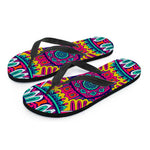 Colorful Mandala Bohemian Pattern Print Flip Flops